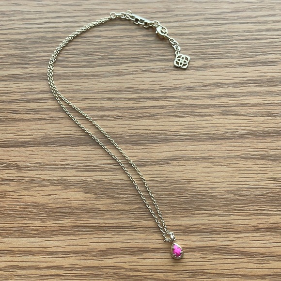 Kendra Scott Gold Teardrop Pendant Necklace - Picture 1 of 5